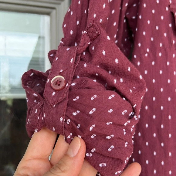 Columbia TexasA&M University Women’s Cotton PFG Swiss Dot Button Down SzM - Picture 5 of 10